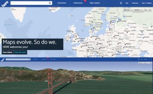 Here, le service de cartographie de Nokia dévoilé le 13 novembre 2012.