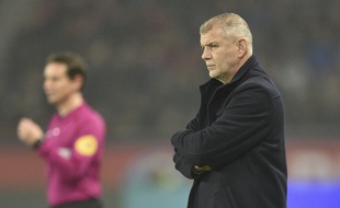 Patrice Garande, alors entraîneur de Caen, le 20 décembre 2017 lors d'un match de Ligue 1 contre le PSG au Parc des Princes.