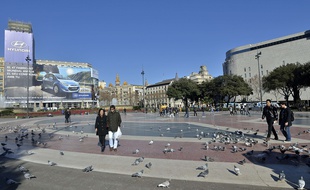 La place de Catalogne à Barcelone.