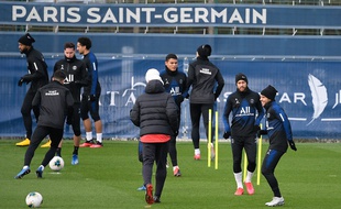 Les Parisiens à l'entraînement au Camp des Loges, le 11 février 2020.