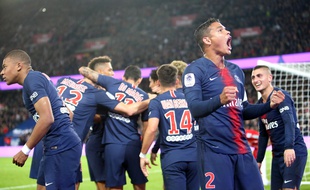 Thiago Silva lors de PSG-OL au Parc des Princes en Ligue 1 le 7 octobre 2018.