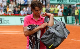 Rafael Nadal, le 31 mai 2009 après sa défaite à Roland-Garros face à Robin Soderling.