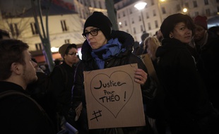 Manifestation en soutien à Théo et contre les violences policières à Paris, le 8 février 2017.
