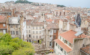 Deux immeubles se sont effondrés rue d'Aubagne à Marseille