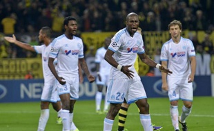 Les joueurs de Marseille n'ont rien pu faire lors de la défaite face à Dortmund (3-0) en Ligue des champions, le 1er octobre 2013.