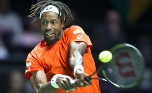 Gaël Monfils au tournoi de Rotterdam, le 2 février 2016.