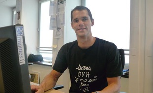 le perchiste Romain Mesnil à la redaction de 20minutes.fr le 31 mai 2010