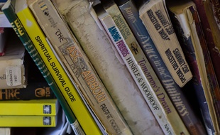 Illustration d'une bibliothèque dans une prison à Dixon, aux Etats-Unis.