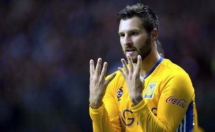 André-Pierre Gignac sous le maillot des Tigres de Monterrey, en avril 2017.