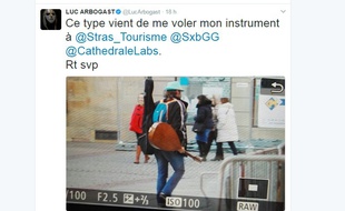 Luc Arbogast a rapidement diffusé sur Internet une photo, de dos, du suspect du larcin.