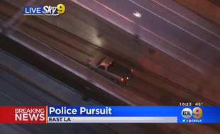 Un chauffeur fou a tenté de semer la police de Los Angeles en conduisant dans un tunnel du métro, le 20 février 2018.