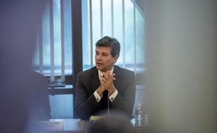 Le ministre de l'Economie, Arnaud Montebourg, le 21 mai 2014 à Paris