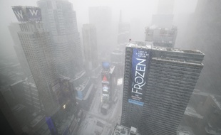 New York sous la tempête de neige, ce 4 janvier 2018.