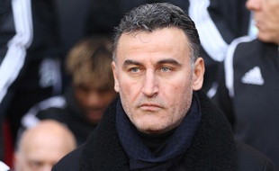 Christophe Galtier lors du match entre Rennes et Saint-Etienne le 18 janvier 2015.