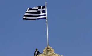 Le drapeau de la Grèce.