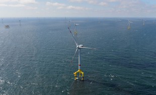 Des éoliennes en mer, en Allemagne. (illustration)