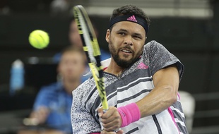 Jo-Wilfried Tsonga, le 4 janvier 2018 à Brisbane.