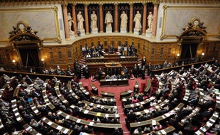 Vue générale de l'hémicycle du Sénat, le 1er octobre 2011.