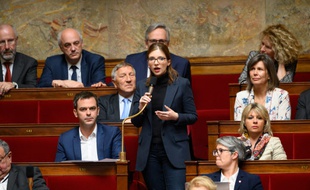 Aurore Bergé, députée et porte-parole LREM, à l'Assemblée nationale.