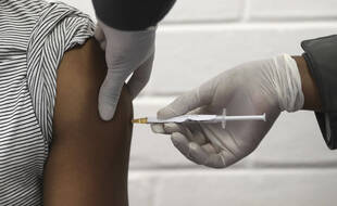 Essai d'un vaccin contre le Covid-19, à Johannesburg le 24 juin 2020.