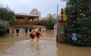 Lors des inondations dans le Var, la semaine dernière.