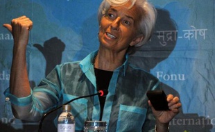 La directrice du FMI Christine Lagarde à Rio de Janeiro, le 22 mai 2015