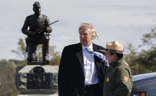 Le candidat républicain Donald Trump à Gettysburg (Pennsylvanie), le 22 octobre 2016