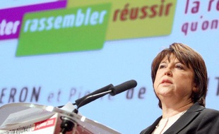 La première secrétaire du parti socialiste, Martine Aubry, le 30 janvier à Lille.
