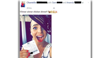Capture d'écran du compte Facebook de Chantelle