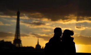 Coucher de soleil à Paris le 5 mars 2014