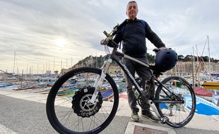 Laurent Durrieu présente sa roue avant électrique pour vélo