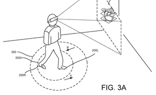 Une des illustrations du brevet de Google pour des chaussures à roulettes destinées à la VR.