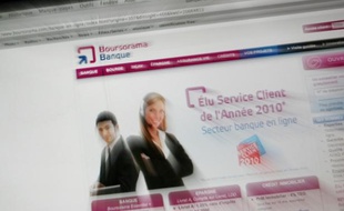 Le site internet de la banque en ligne Boursorama en février 2010.