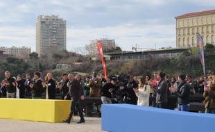 Tournage de Master Chef sur l'esplanade du MuCEM.
