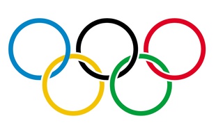 Illustration du drapeau olympique.