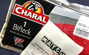 Un bifeck Charal acheté au supermarché Match de Lille, le 5 novembre 2012.