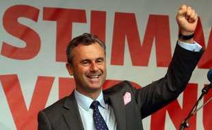 Norbert Hofer, lors d'un meeting à Vienne, le 20 mai 2016.