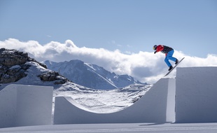 Pierre Vaultier a dessiné cet impressionnant parcours à Serre Chevalier, dans les Hautes Alpes.