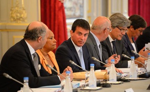 Manuel Valls, au séminaire gouvernemental de rentrée à l'Elysée, le 19 août 2013.