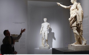 Vue de l'exposition Moi, Auguste, empereur de Rome au Grand Palais, à Paris, du 19 mars au 11 juillet 2014