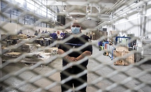 Un atelier de travail, à la prison de Fleury-Merogis.