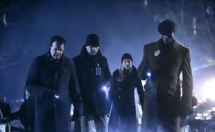 John Noble, Joshua Jackson, Anna Torv et Lance Reddick de la série "Fringe"