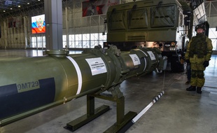 Un missile russe 9M729 dans un base militaire de Moscou, le 23 janvier 2019.