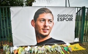 Un poster d'Emiliano Sala, à la Jonelière