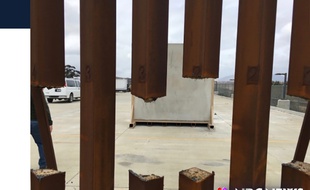 Ce prototype de barrière en acier ne résiste pas à une scie.
