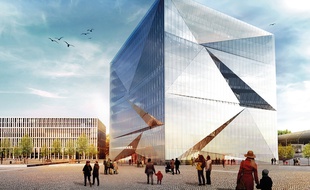 Le futur «Cube», bâtiment connecté qui ouvrira à Berlin (Allemagne) à la fin de l'année 2019.