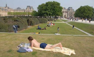 Jardin des Tuileries, hier.
