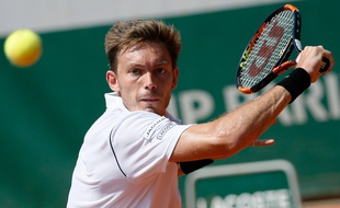 Nicolas Mahut contre Ernest Gulbis, le 27 mai 2015, à Roland-Garros.