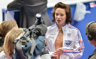 La patineuse Nathalie Péchalat en mars 2014.