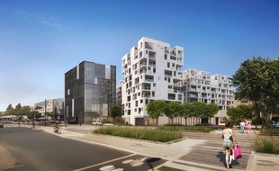 Le futur îlot, idéalement placé entre le boulevard des Martyrs nantais et le boulevard Vincent-Gâche, se composera de plusieurs bâtiments.